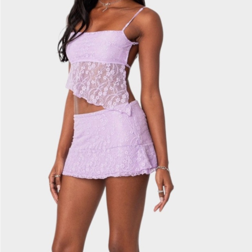 Edikted Lilac Lace Ensemble